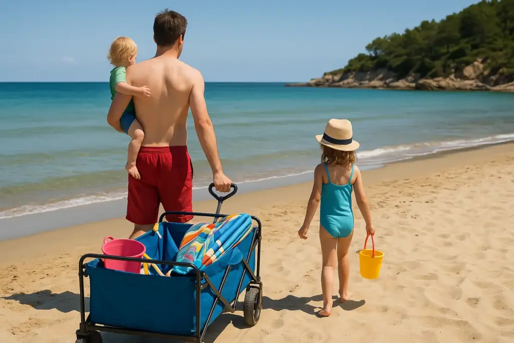 Andare in spiaggia con bambini piccoli: il trucco che semplifica la giornata a Sfinalicchio