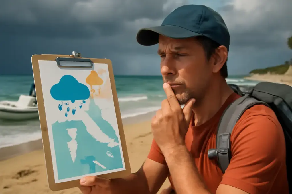 Meteo a Sfinalicchio per chi fa escursioni in mare: come interpretarlo per non rovinare la giornata
