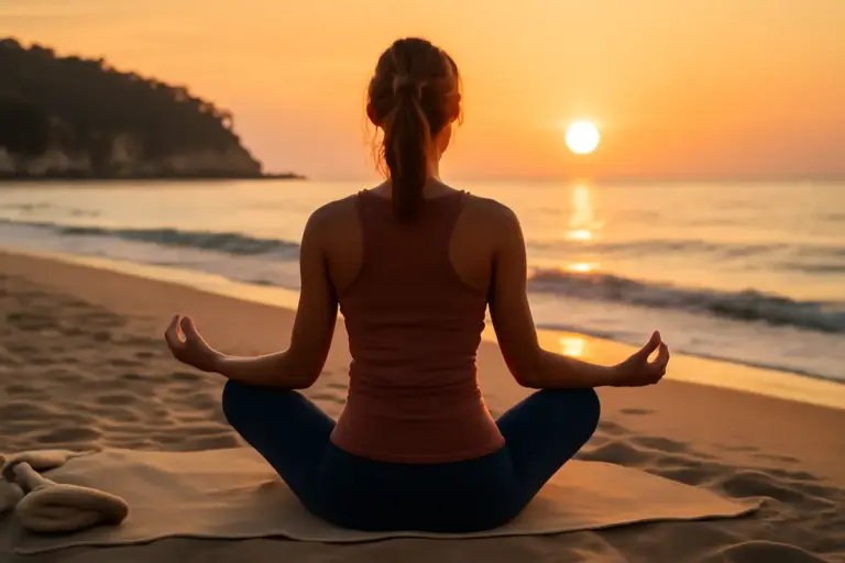 Yoga al tramonto sulla spiaggia di Sfinalicchio: il fattore benessere che arricchisce il soggiorno mare